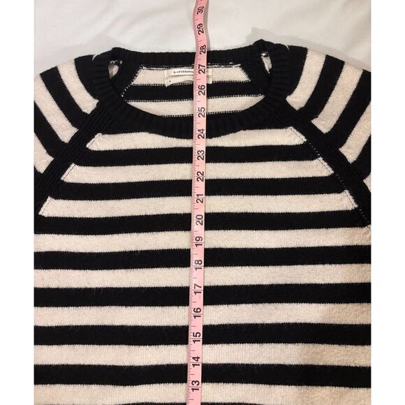 Anthropologie Womens Rebekah Black White Striped Tunic Sweater Medium - Picture 7 of 7